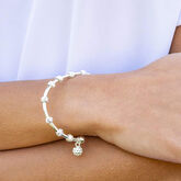Alternate View 3 of Golf Goddess Silver Stroke Counter Bracelet With Golf Ball Charm
